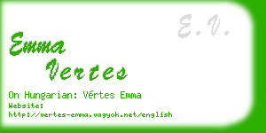 emma vertes business card