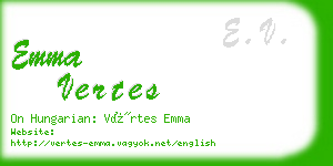 emma vertes business card